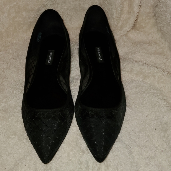 Nine West Black Sheer-Accent Alicea Flat - Picture 6 of 10